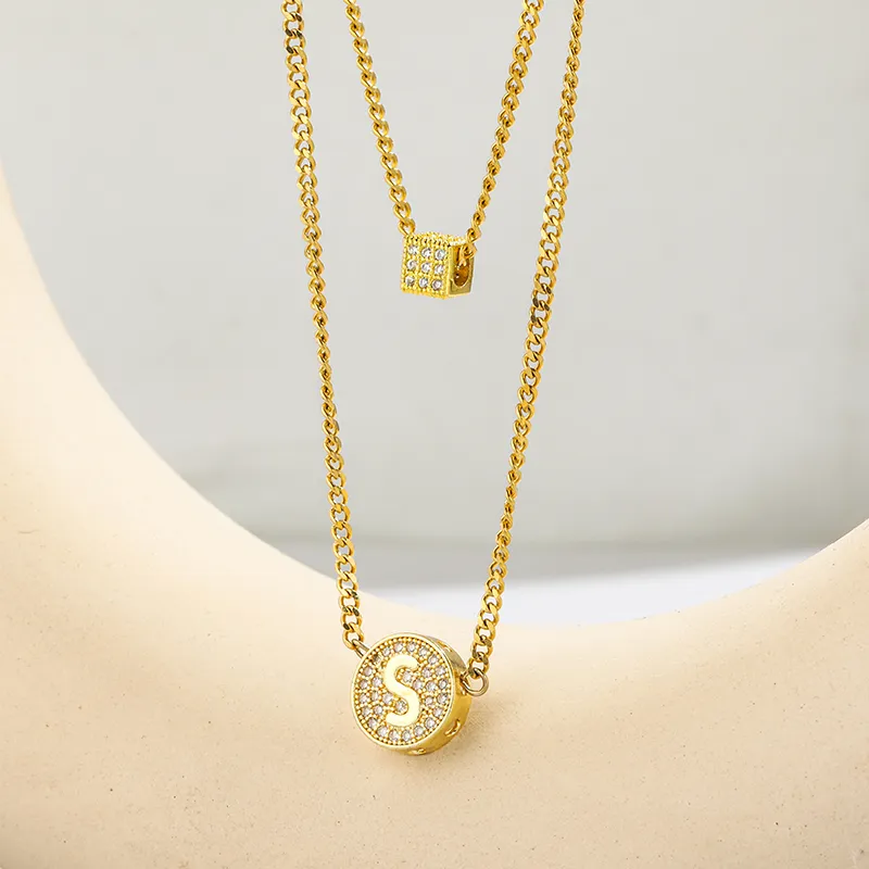 Personalized Classic Double Chain Name Necklace Direct Supplier