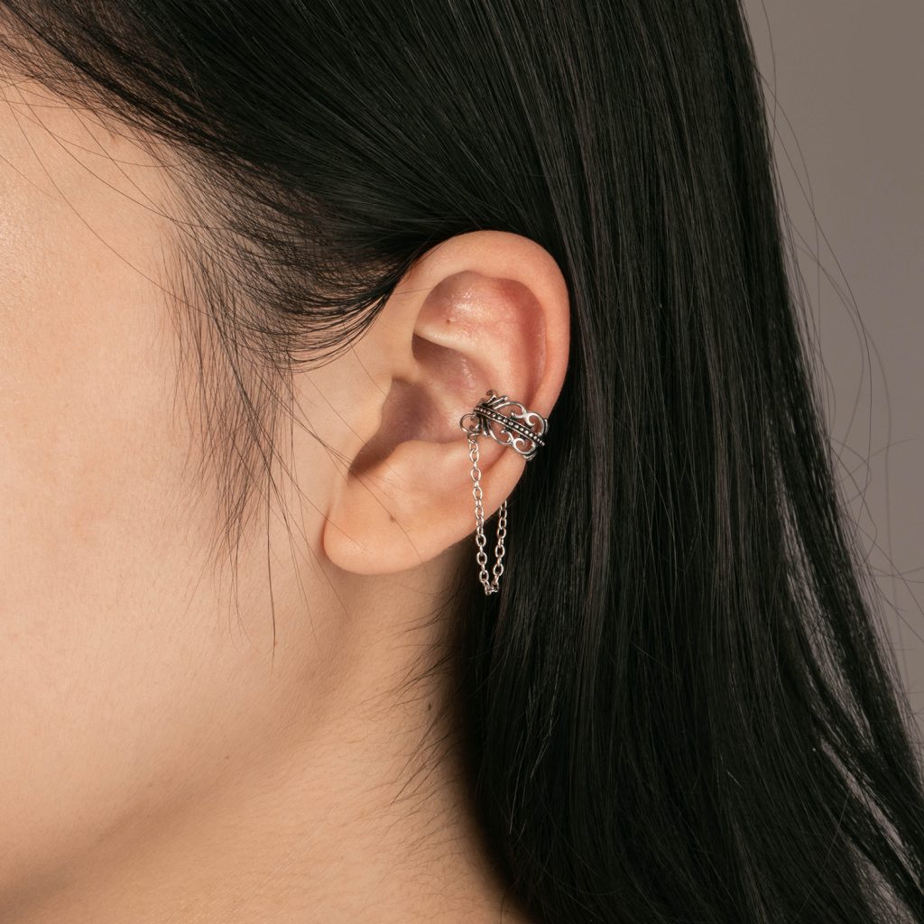 Haosen In Stock 304 Stainless Steel Chain Clip-on Earrings Jewelry Plant