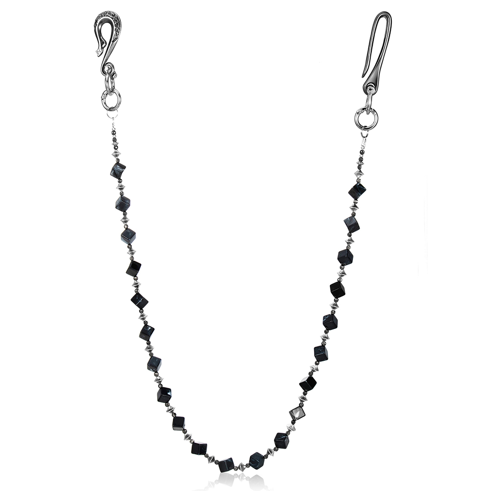 Streetwear Black Acrylic Bead Belt Chain for Direct Jewelry Manufacturers