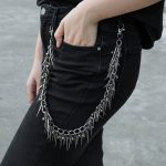 Bulk Jewelry Custom Streetwear Vintage Heavy Duty Metal Spike Pant Chain