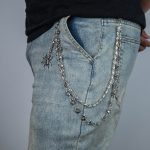 Gothic Curb Chain Spider Double Layer Jeans Pant Chain for China Jewelry Factory