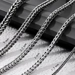 Custom width of stainless steel foxtail chain necklace manufacturing