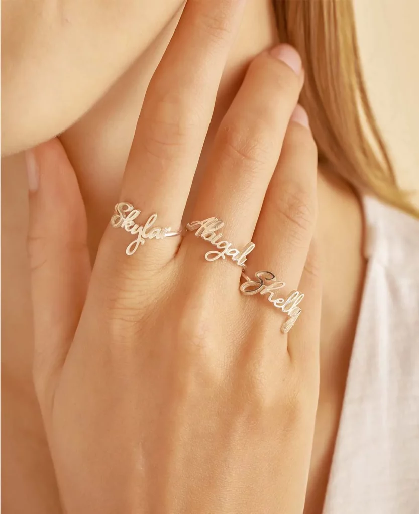 Custom Women's Personalized Symbol Stainless Steel Ring