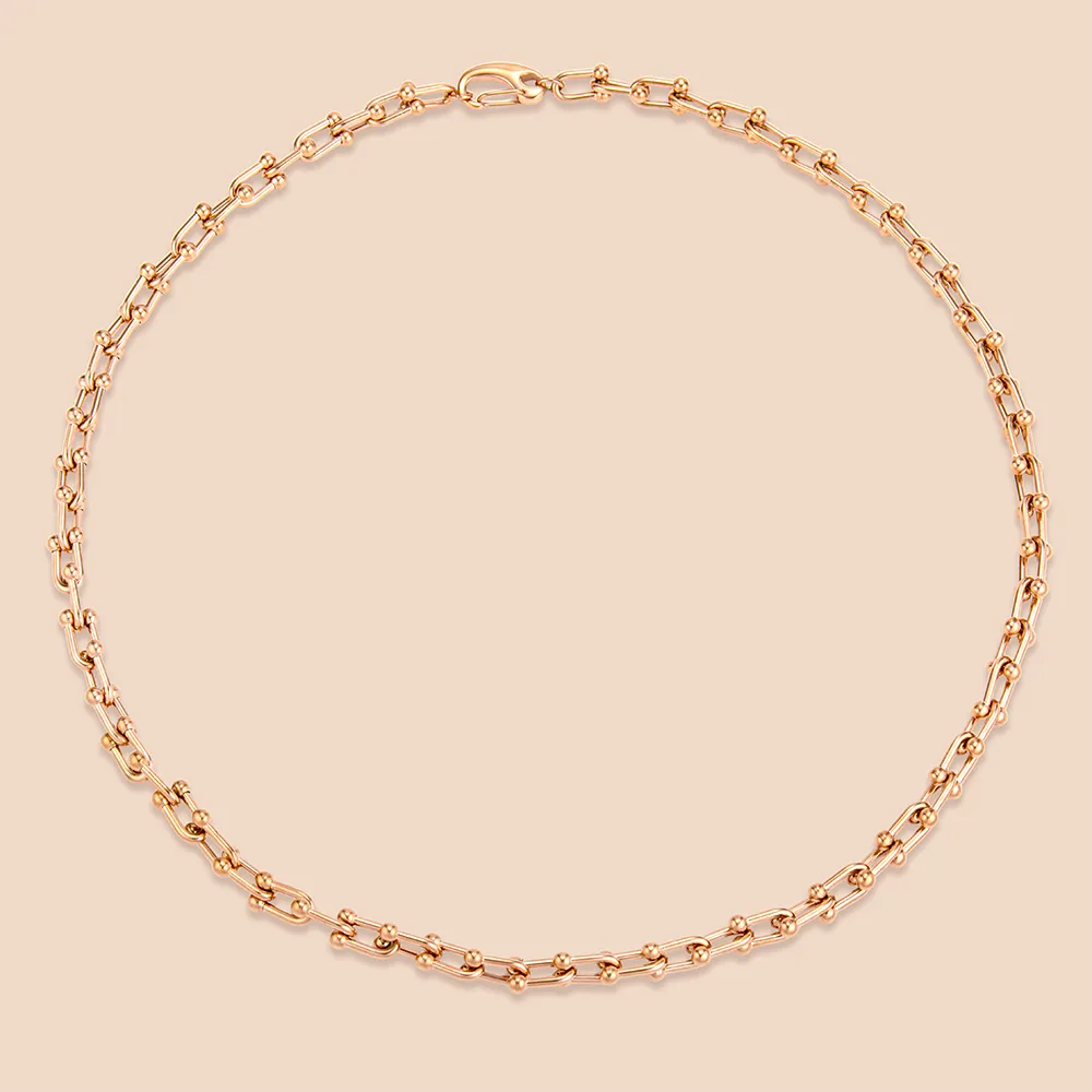 OEM ODM rose gold stainless steel handmade chain necklace supplier