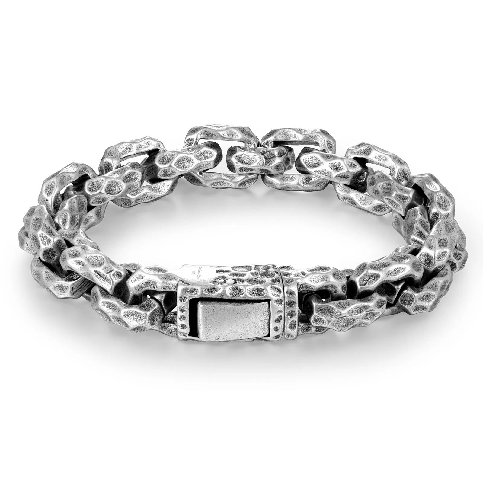 316L stainless steel Hand-hammered textures style bracelet Custom Jewelry Manufacturer