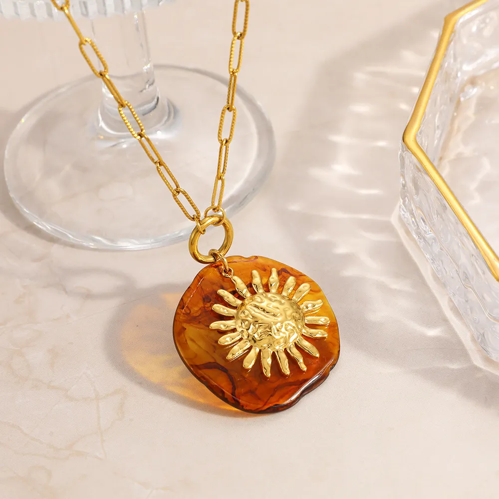 Alloy Resin necklace to show the details for customizable