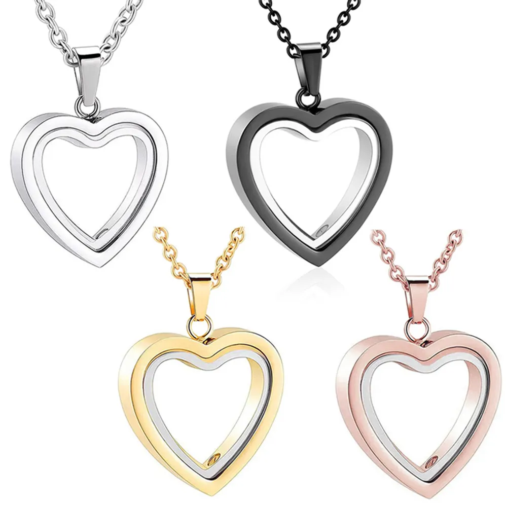 Customize color of stainless steel heart hair locket necklace for major retailers