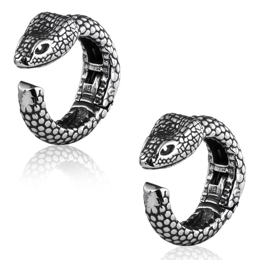 Custom 316L Stainless Steel Snake Ear Cuff for Fashion Brands