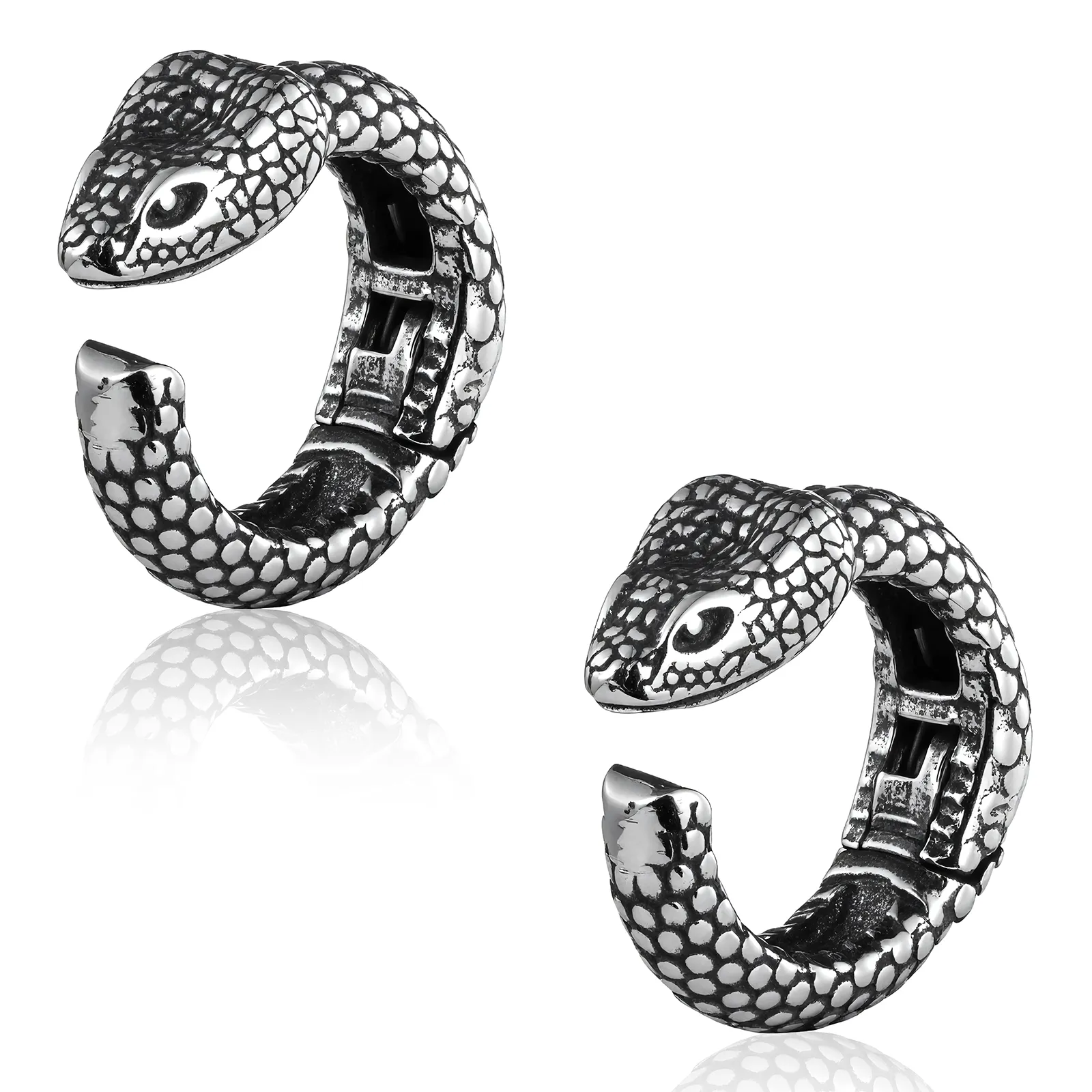 Custom 316L Stainless Steel Snake Ear Cuff for Fashion Brands