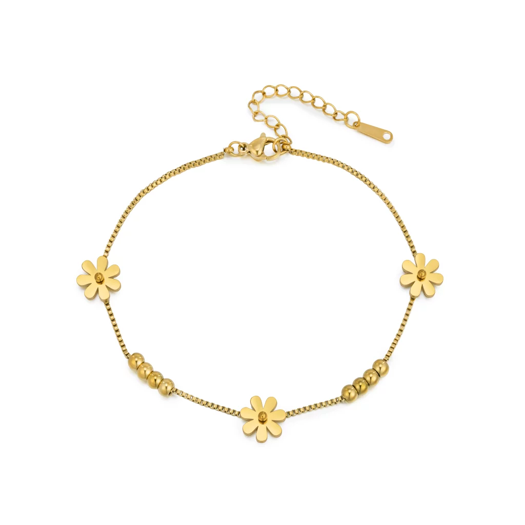 stainless steel flower bracelet jewelry manufacturers