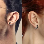 Male and Female model wearing Ear Cuff from jewelry factory