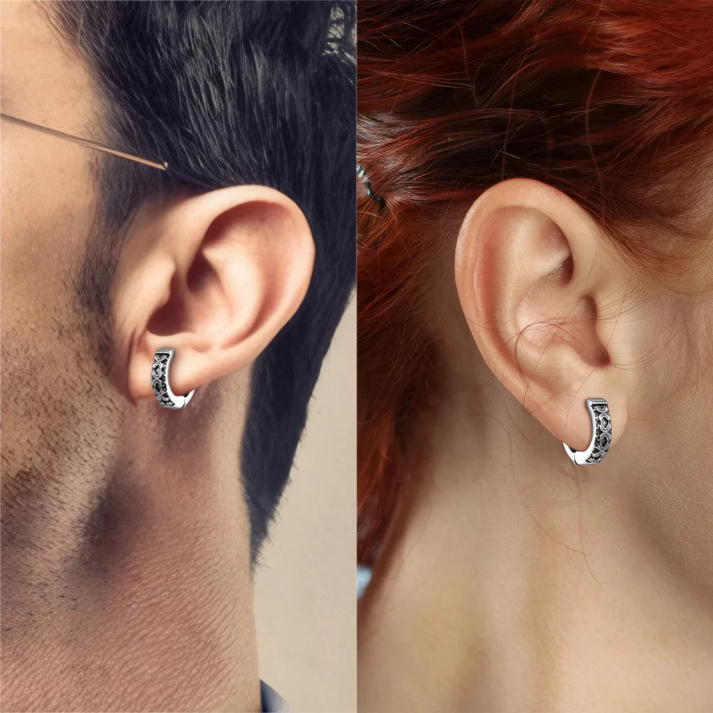 Neutral Model Wearing Vintage Ear Clip for wholesale buyers