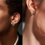 Neutral Model Wearing 16.6mm*14mm Custom Vintage Snake Ear Cuff for retailers