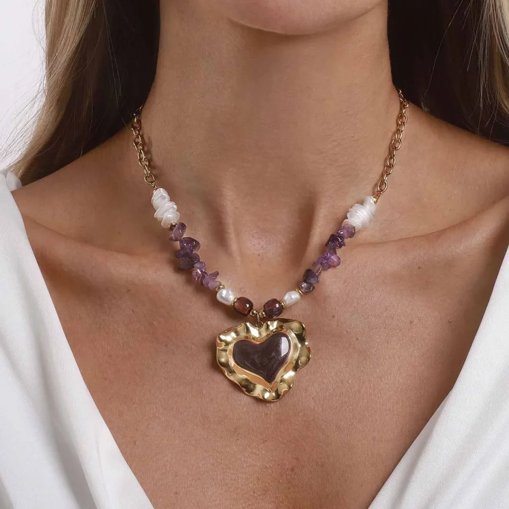 Custom Design Resin Pendant with Stainless Steel Necklace for Private Label Jewelry Brands