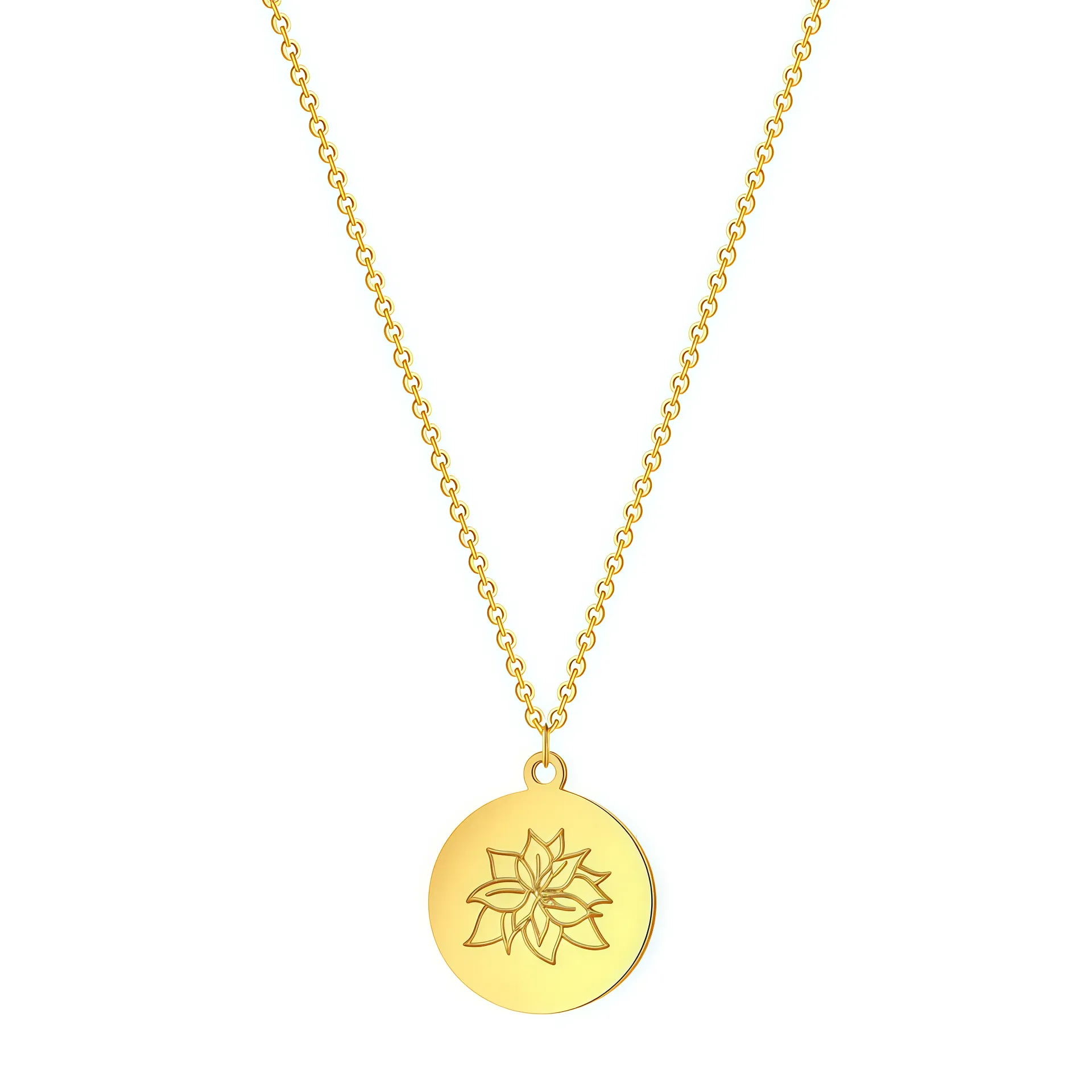 stainless steel birth flower necklace-factory direct wholesale