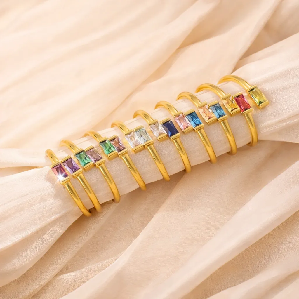 Birthstone Ring 316L Stainless Steel Bespoke Service Jewelry Manufacturer for Boutique Brands